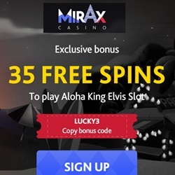 Mirax Casino 35 free spins