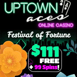 Uptown Aces casino APRIL Exclusive Promo Pack